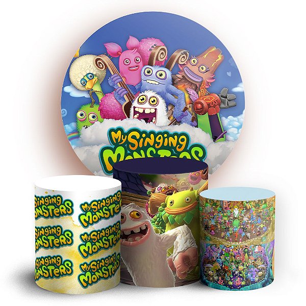 KIT Redondo e Trio - My Singing Monster - Sublimado 3D