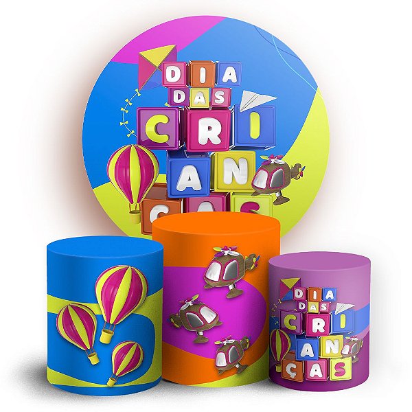 KIT Redondo e Trio - Dia das Crianças - Sublimado 3D