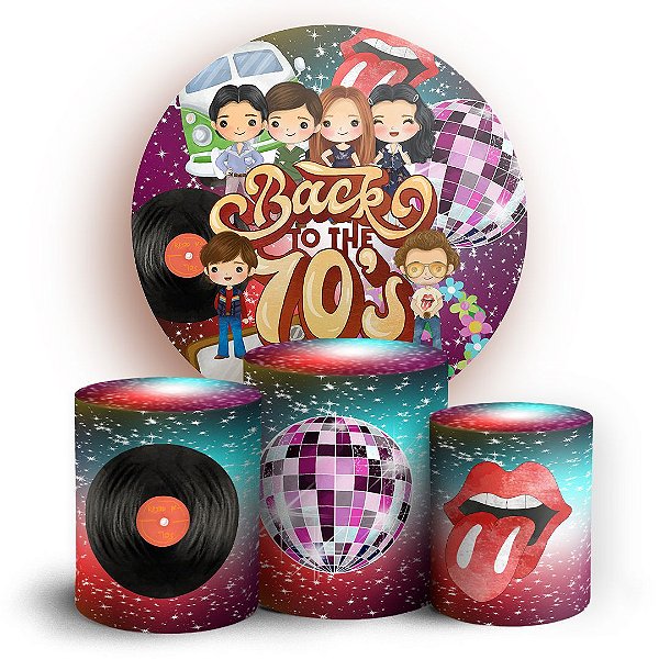 KIT Redondo e Trio - Anos 70  - Sublimado 3D
