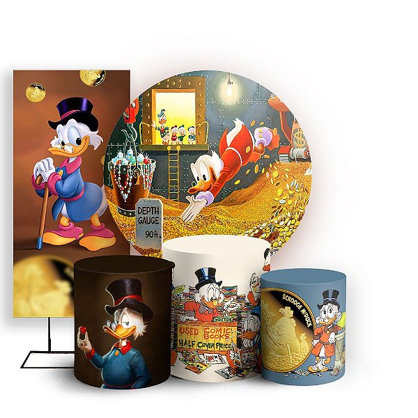 KIT Redondo Trio e Faixa - Tio Patinhas - Sublimado 3D