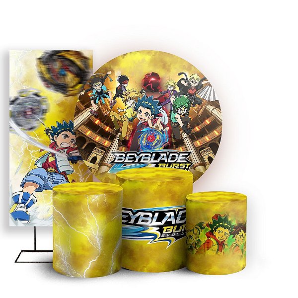 KIT Redondo Trio e Faixa - Beyblade - Sublimado 3D