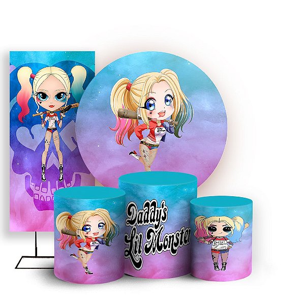 KIT Redondo Trio e Faixa - Arlequina - Sublimado 3D