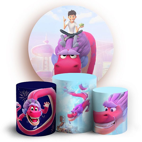 KIT Redondo e Trio - Din e o Dragão Genial  - Sublimado 3D