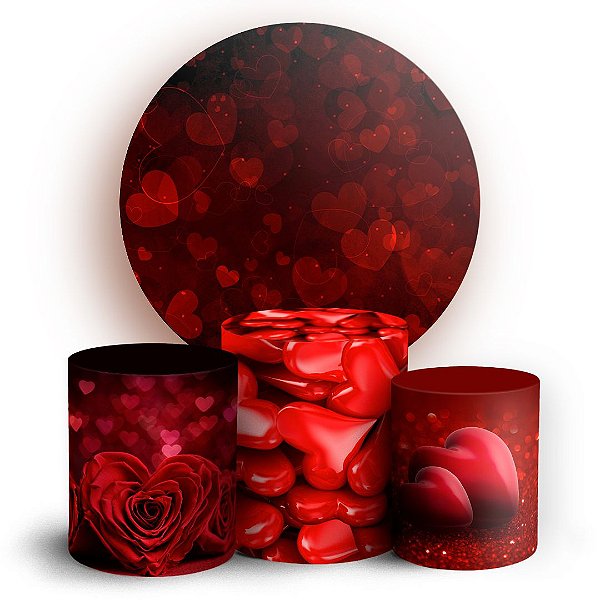 KIT Redondo e Trio - Dia dos Namorados  - Sublimado 3D