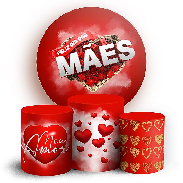 KIT Redondo e Trio - Dia das Mães  - Sublimado 3D