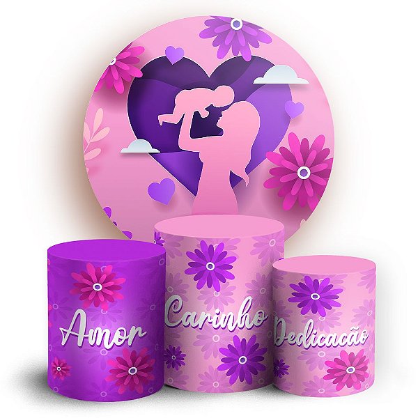 KIT Redondo e Trio - Dia das Mães  - Sublimado 3D