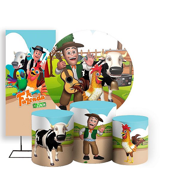 KIT Redondo Trio e Faixa - A Fazenda do Zenon - Sublimado 3D