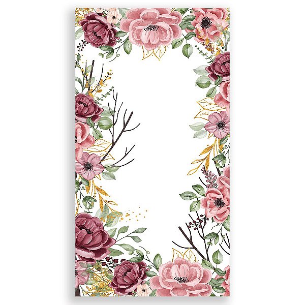 Faixa Lateral - Rosas - Sublimado 3D