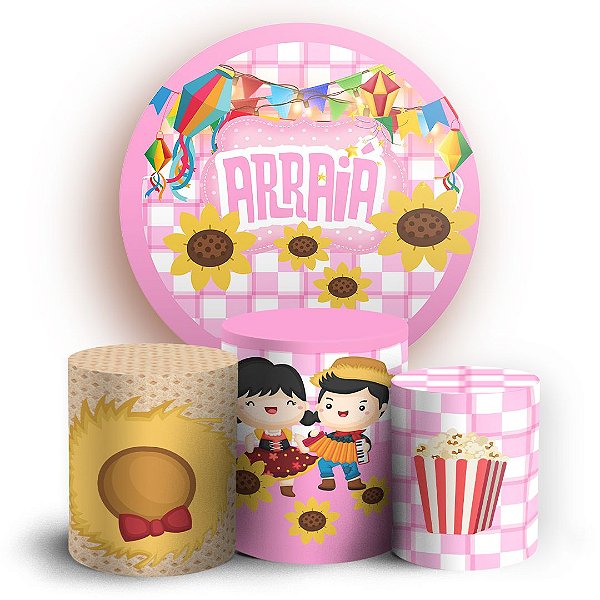 KIT Redondo e Trio - Festa Junina  - Sublimado 3D