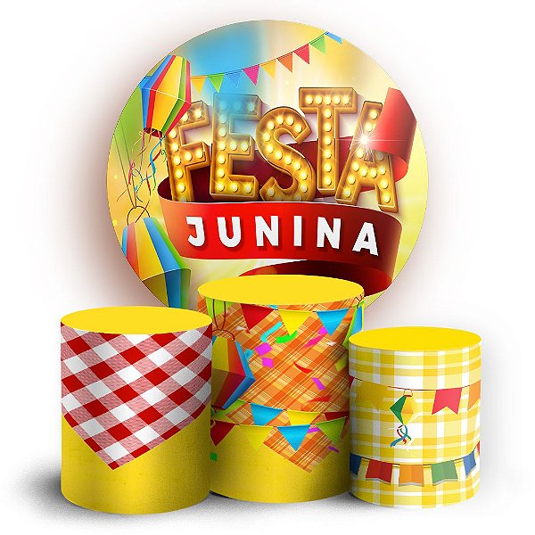 KIT Redondo e Trio - Festa Junina  - Sublimado 3D
