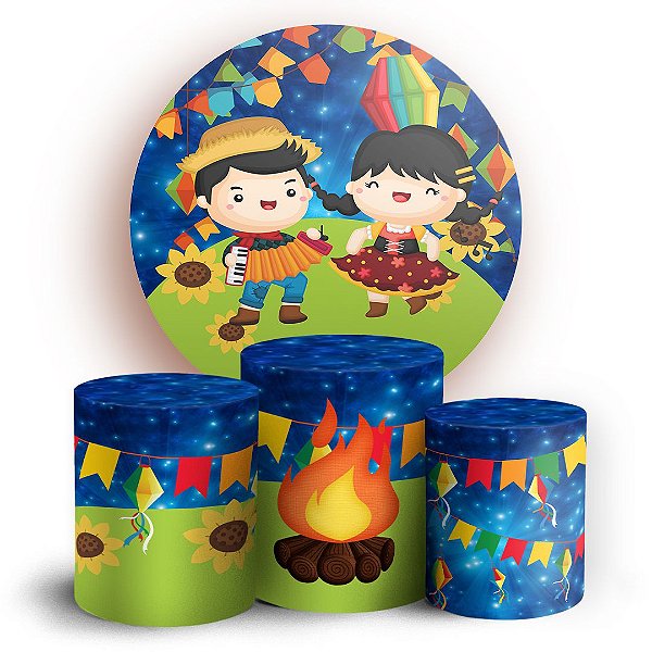 KIT Redondo e Trio - Festa Junina  - Sublimado 3D