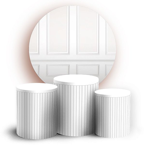 KIT Redondo e Trio - Ripado Parede Luxo Vitoriano  - Sublimado 3D