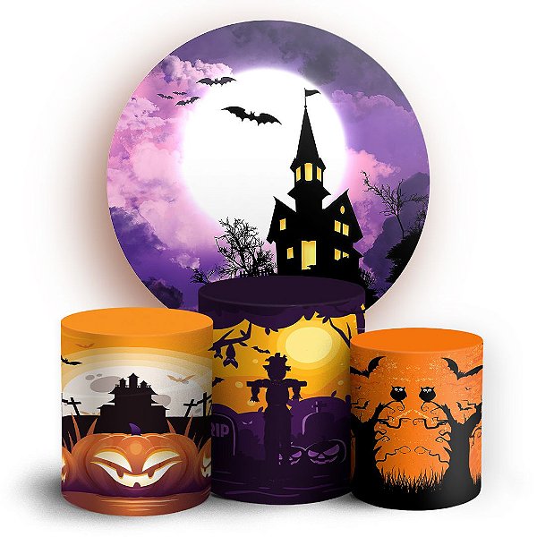 KIT Redondo e Trio - Halloween  - Sublimado 3D