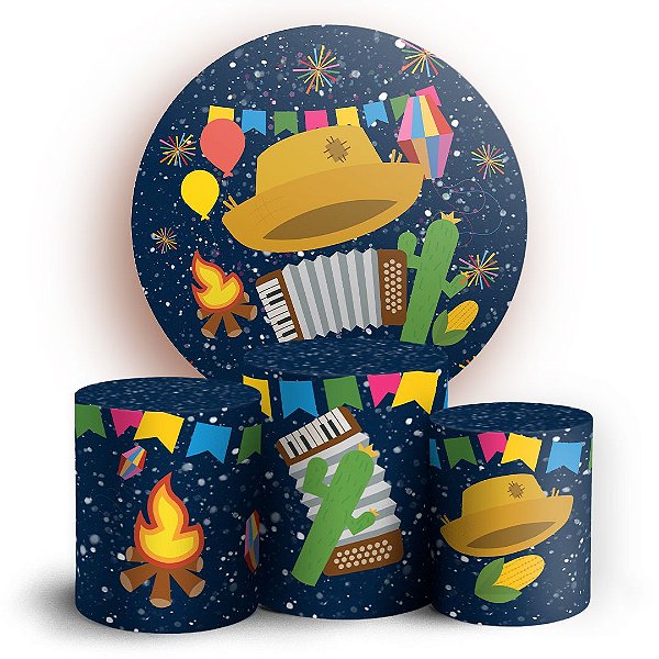 KIT Redondo e Trio - Festa Junina  - Sublimado 3D