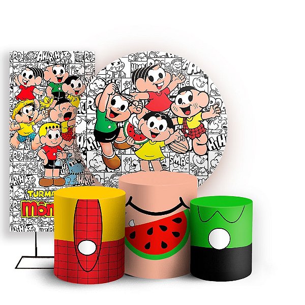 KIT Redondo Trio e Faixa - Turma da Mônica - Sublimado 3D