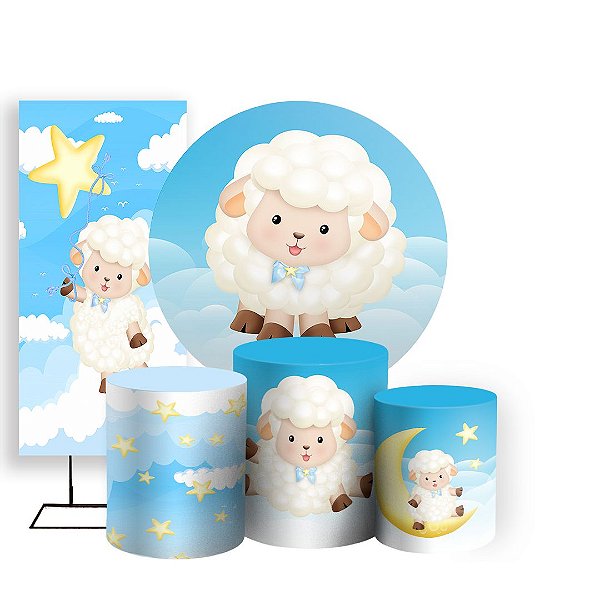 KIT Redondo Trio e Faixa - Ovelhinha - Sublimado 3D
