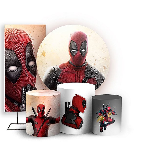 KIT Redondo Trio e Faixa - Dead Pool - Sublimado 3D
