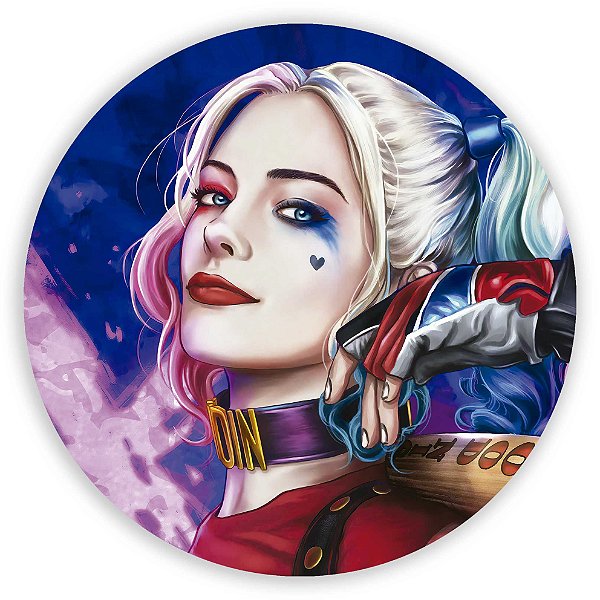 Painel Redondo - Arlequina - Sublimado 3D