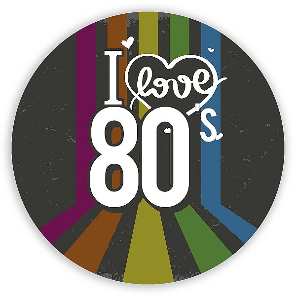 Painel Redondo - Anos 80 - Sublimado 3D