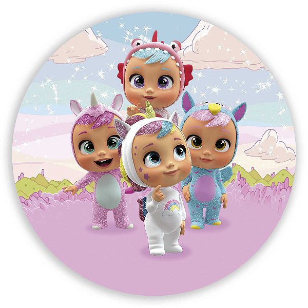 Painel Redondo - Cry Babies Bebes llorones - Sublimado 3D