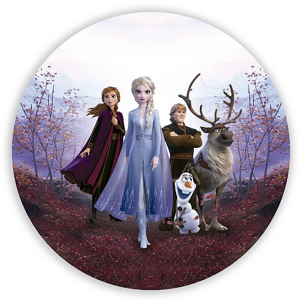 Painel Redondo - Frozen - Sublimado 3D