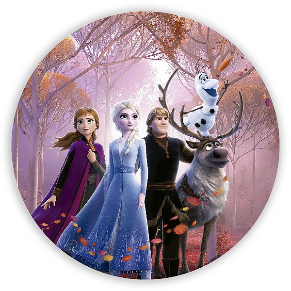 Painel Redondo - Frozen - Sublimado 3D