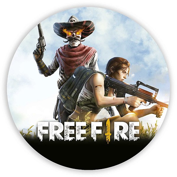 Painel Redondo - Free Fire - Sublimado 3D
