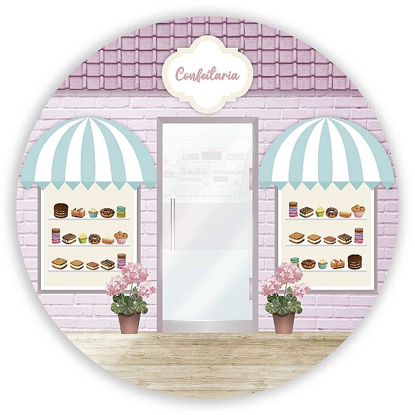 Painel Redondo - Confeitaria - Sublimado 3D