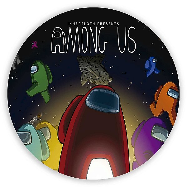Painel Redondo - Among Us - Sublimado 3D