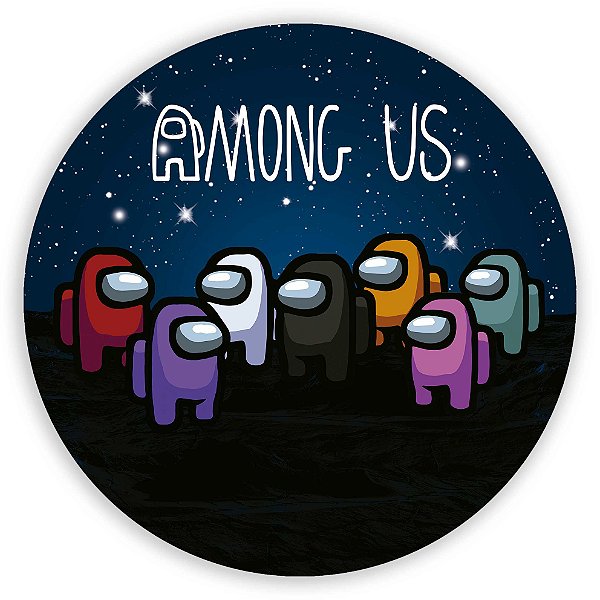 Painel Redondo - Among Us - Sublimado 3D