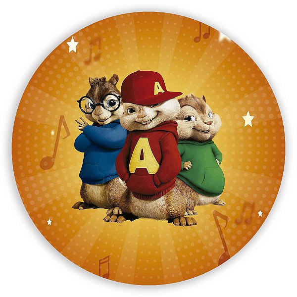 Painel Redondo - Alvin e os Esquilos - Sublimado 3D