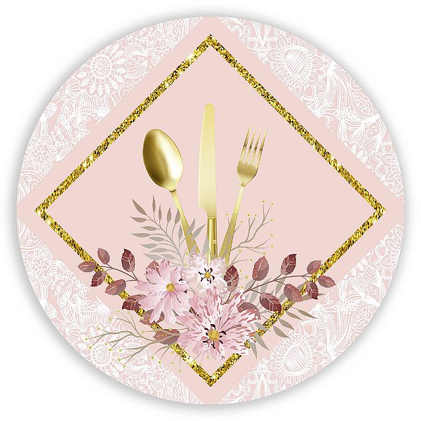 Painel Redondo - Chá de Cozinha - Sublimado 3D