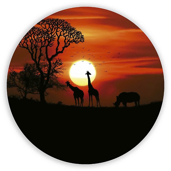 Painel Redondo - Africa Safari - Sublimado 3D