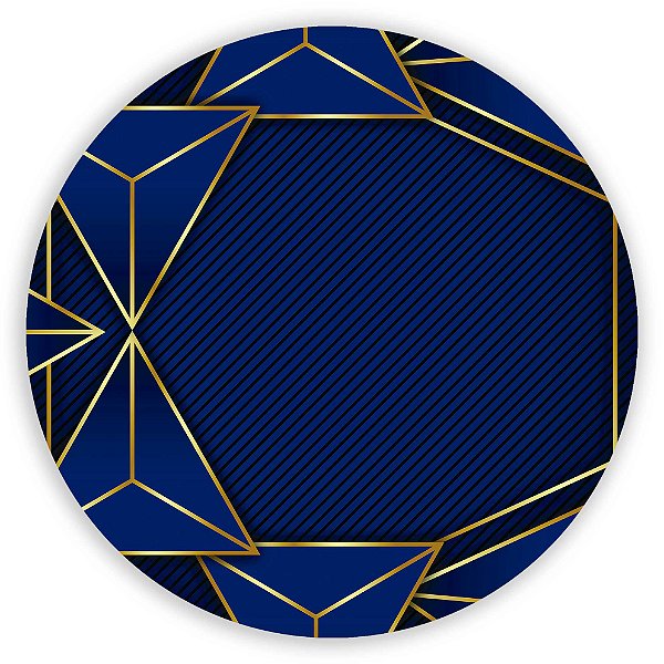 Painel Redondo - Abstrato Azul - Sublimado 3D