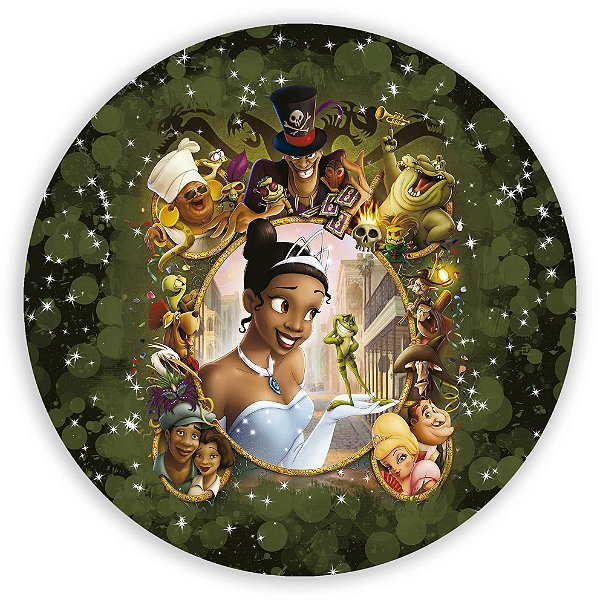 Painel Redondo - A Princesa e o Sapo - Sublimado 3D