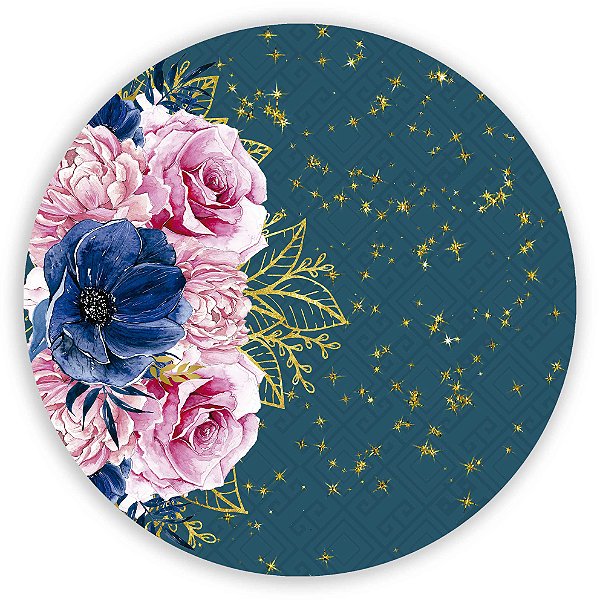 Painel Redondo - Floral - Sublimado 3D