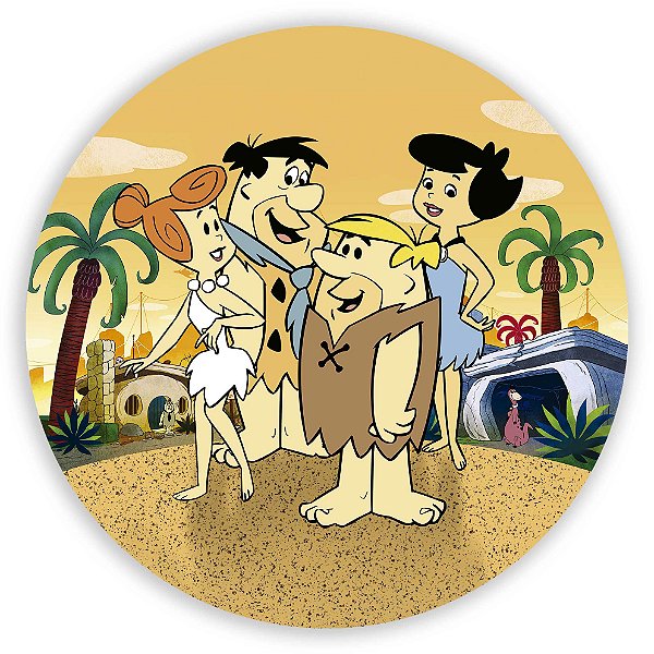 Painel Redondo - Flintstones - Sublimado 3D