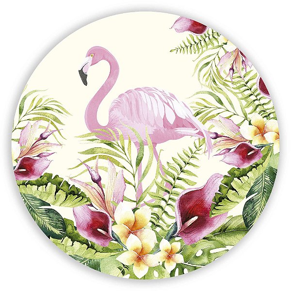 Painel Redondo - Flamingo - Sublimado 3D