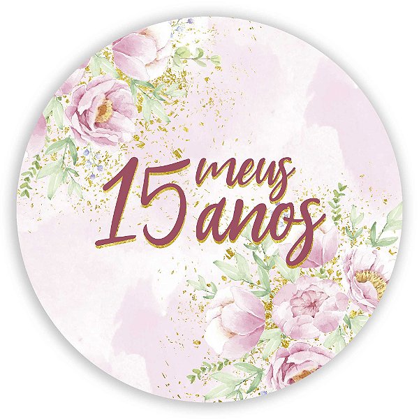 Painel Redondo - 15 Anos - Sublimado 3D