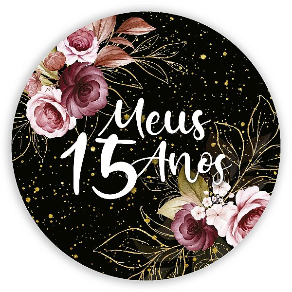 Painel Redondo - 15 Anos - Sublimado 3D