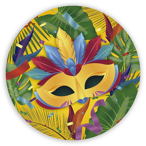 Painel Redondo - Carnaval - Sublimado 3D