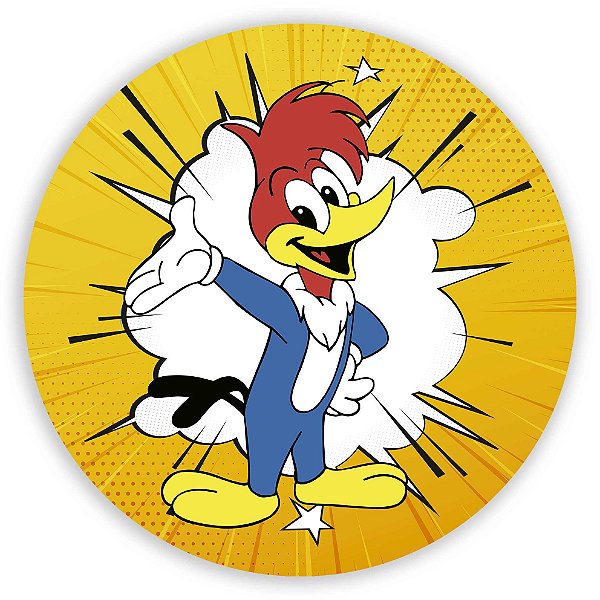 Painel Redondo - Pica Pau - Sublimado 3D