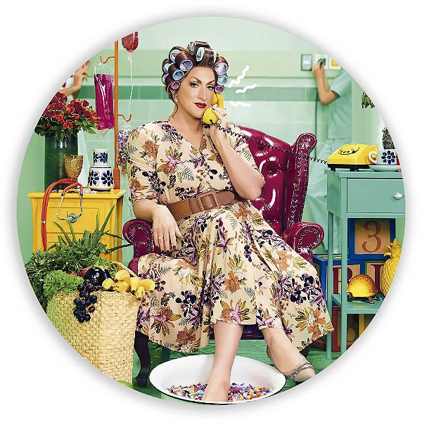 Painel Redondo - Minha mãe é uma peça - Sublimado 3D