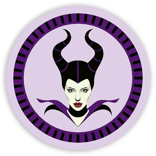 Painel Redondo - Malévola - Sublimado 3D