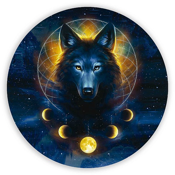 Painel Redondo - Lobo - Sublimado 3D