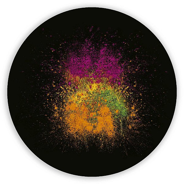 Painel Redondo - Explosão de Pó Colorido - Sublimado 3D