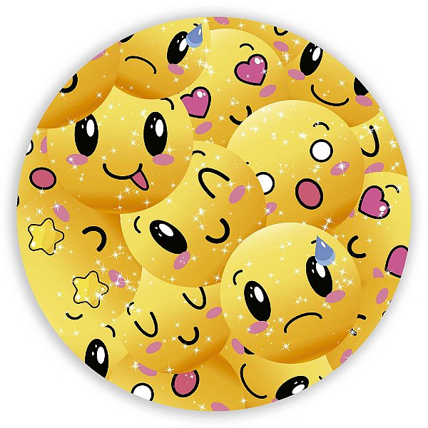Painel Redondo - Emojis - Sublimado 3D