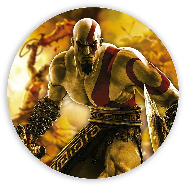 Painel Redondo - God of War - Sublimado 3D