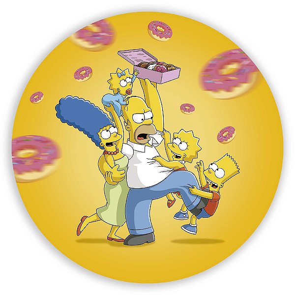 Painel Redondo - Simpsons - Sublimado 3D