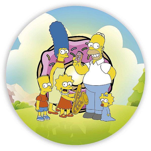 Painel Redondo - Simpsons - Sublimado 3D